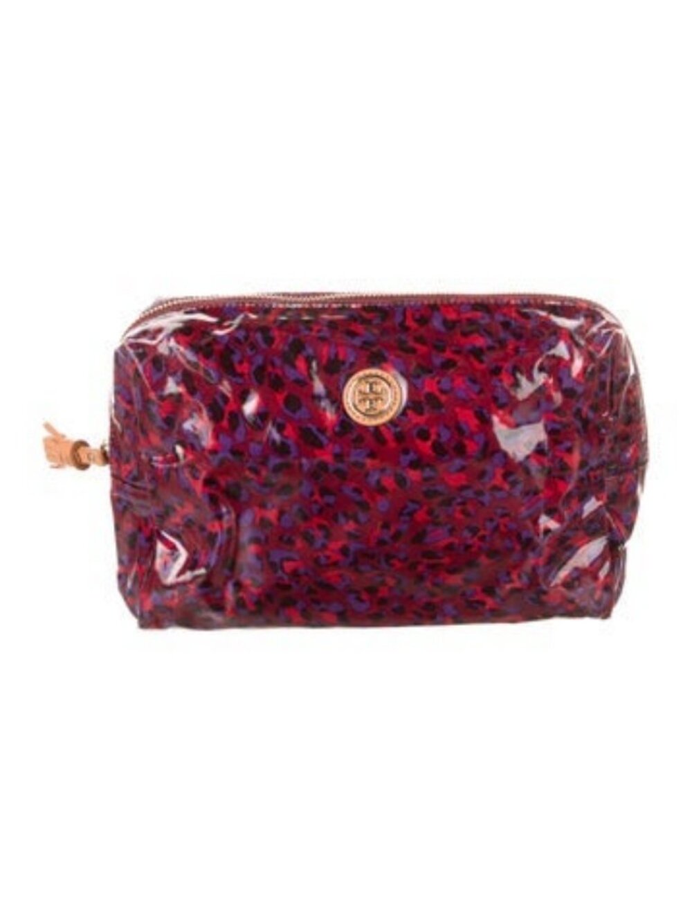 Tory Burch Pattern Print Cosmetic Bag Purple
